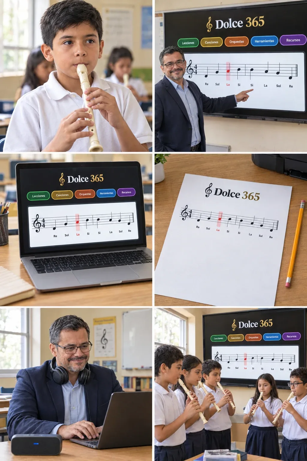Una clase de flauta dulce con Dolce 365