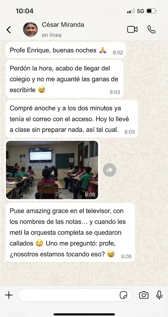 Mensaje de un maestro que compró Dolce 365